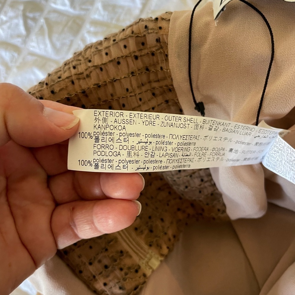 Zara Tan Ruffled Off-Shoulder Blouse - Picture 12 of 14